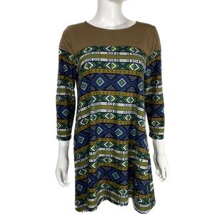 Bo Bel Micro Suede Asymmetrical Design 3/4 Sleeve Tunic Top